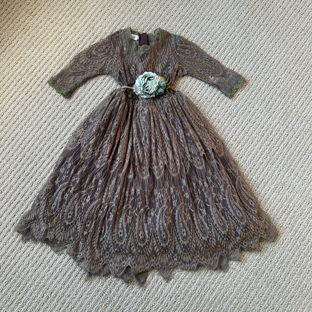 Elegant Gray Kids Formal Dress